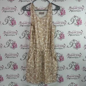Avalanche romper onesie jumper floral watercolor Beige Patterned Mini Dress